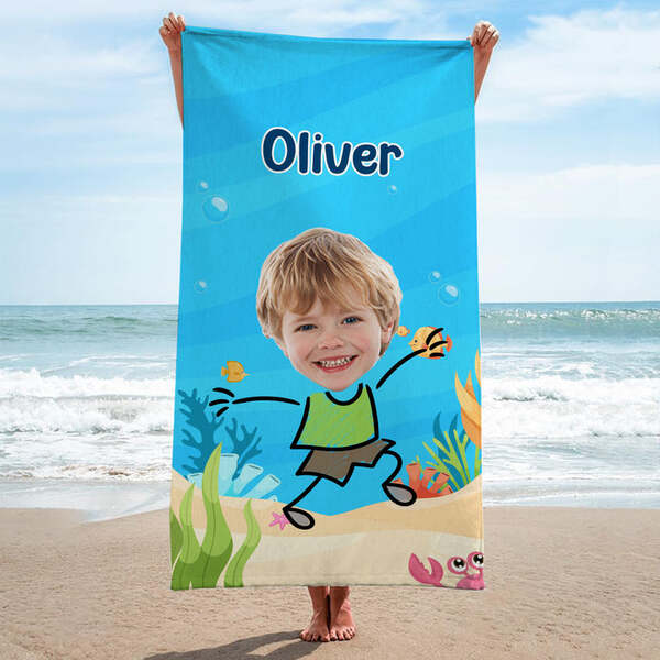 Towels Personalized as Gifts That Begin with T for Kids