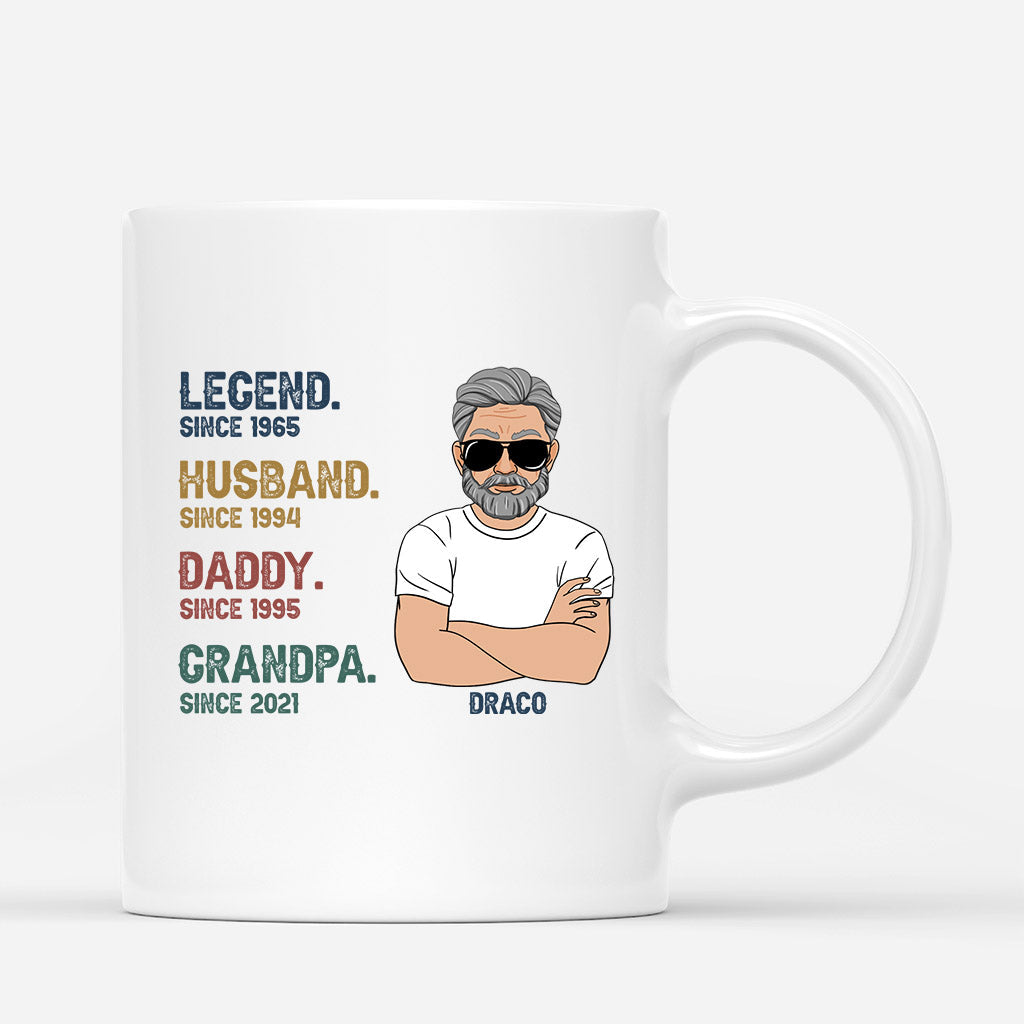 0004M108BUS1 Personalized Mug gifts Man Grandpa Dad Text