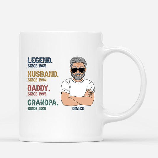 0004M108BUS1 Personalized Mug gifts Man Grandpa Dad Text