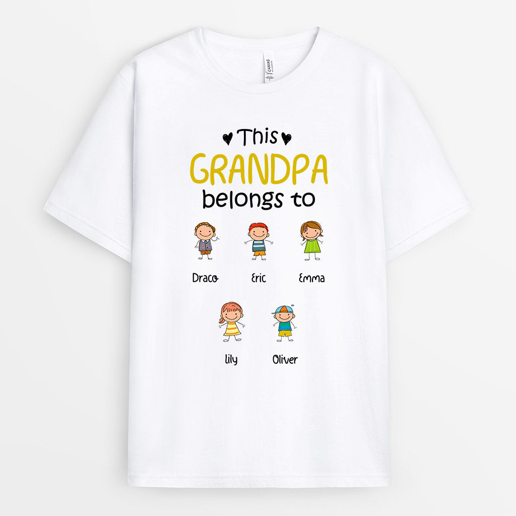 0014A020BUS1 Personalized T shirts Gifts Kids Grandpa Dad