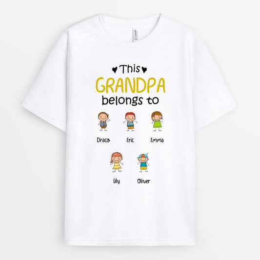 0014A020BUS1 Personalized T shirts Gifts Kids Grandpa Dad