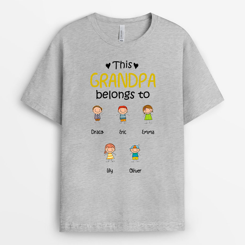 0014A020BUS2 Personalized T shirts Gifts Kids Grandpa Dad