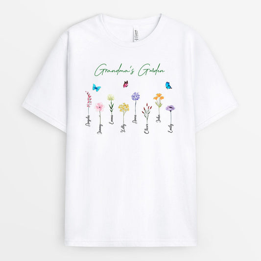 0065A340AUS1 Customized T shirts Gifts Flower Grandma Mom