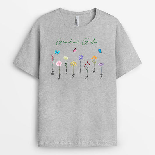 0065A340AUS2 Customized T shirts Gifts Flower Grandma Mom