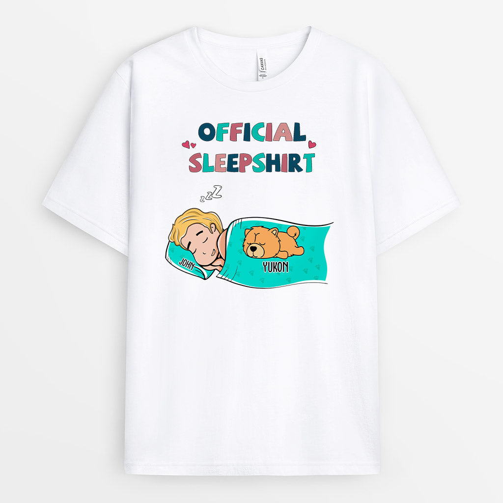 0092A007CUS2 Customized T shirts Presents Dog Lovers Sleep