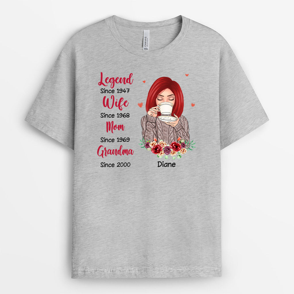 0096A040AUS2 Customized T shirts Presents Woman Grandma Mom Text