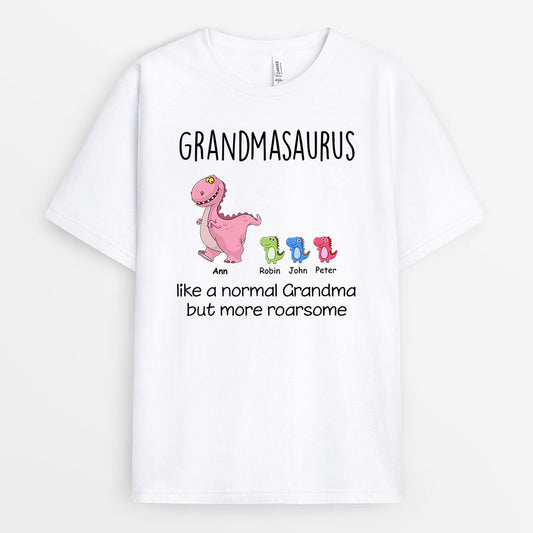 0115AAUS1 Customized T shirts Presents Dinosaur Grandma Mom