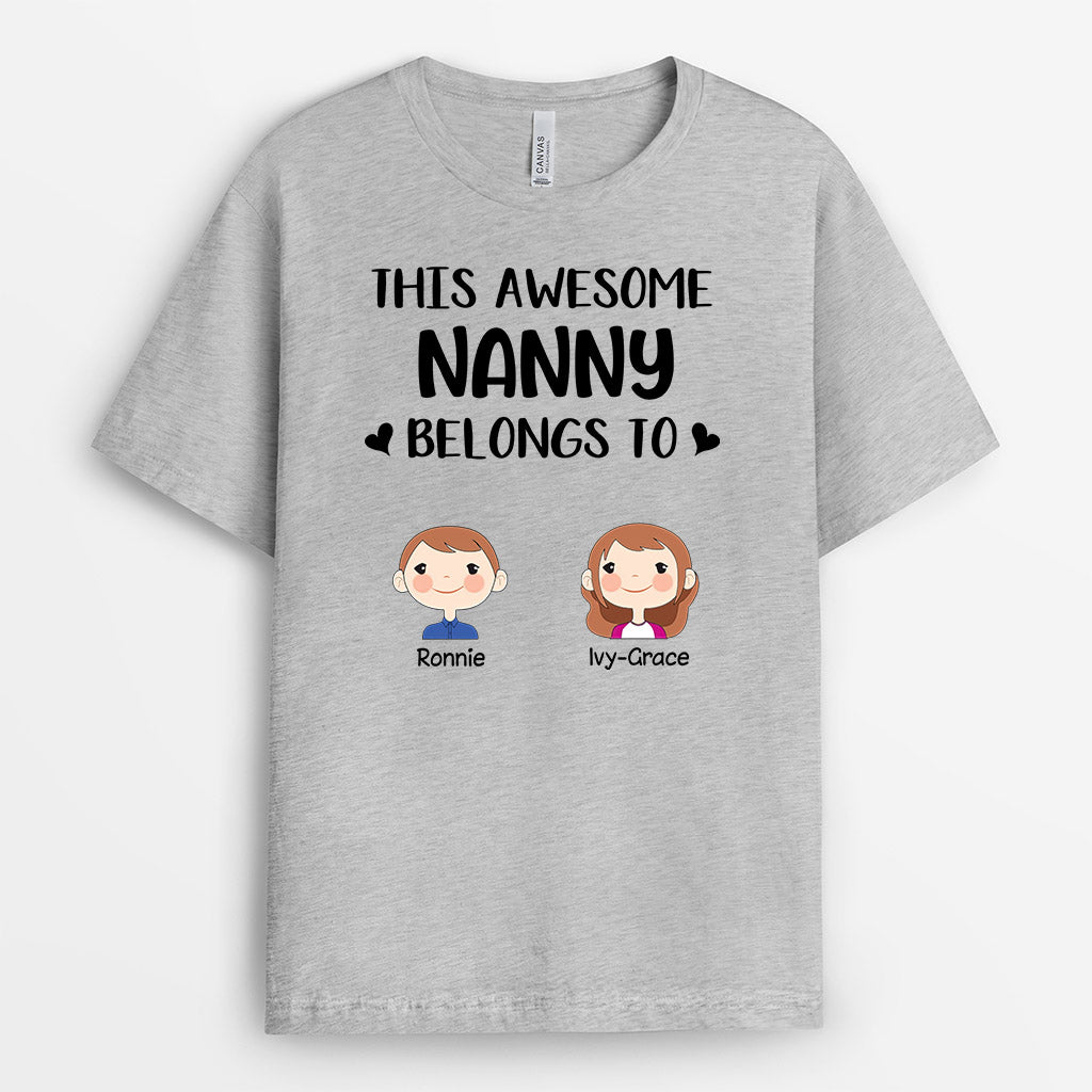0141AUS1 Personalized T shirts gifts Kid Grandma Mom