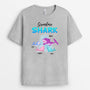 0153AUS1 Customized T shirts presents Shark Grandma Mom Text