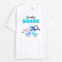 0153AUS2 Personalized T shirts gifts Shark Grandpa Dad Text