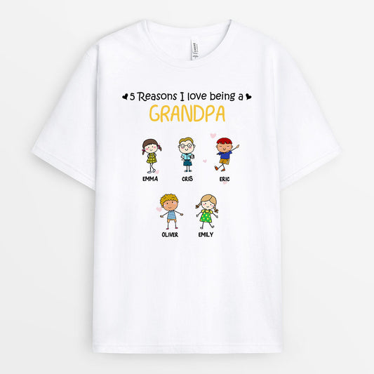 0163AUS1 Personalized T shirts gifts Kid Grandpa Dad