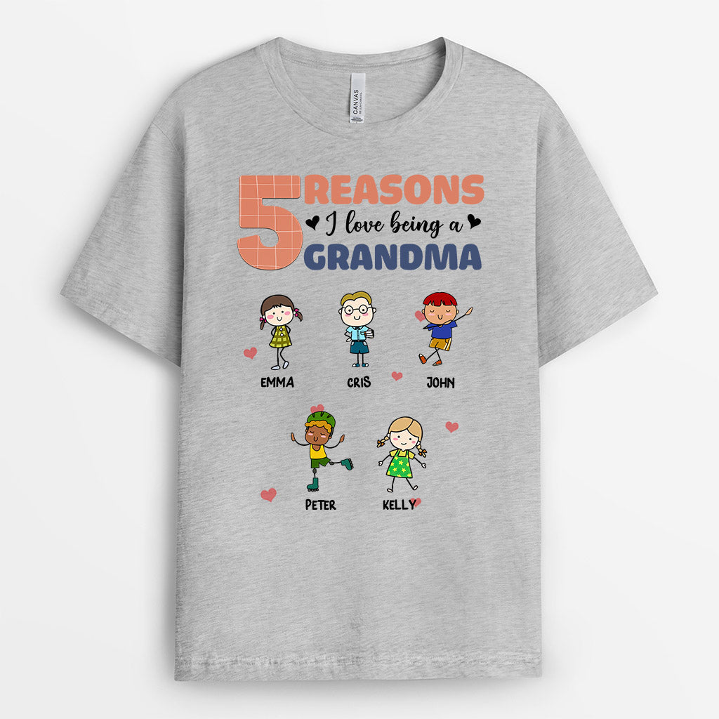 0163AUS2 Personalized T shirts gifts Kid Grandma Mom