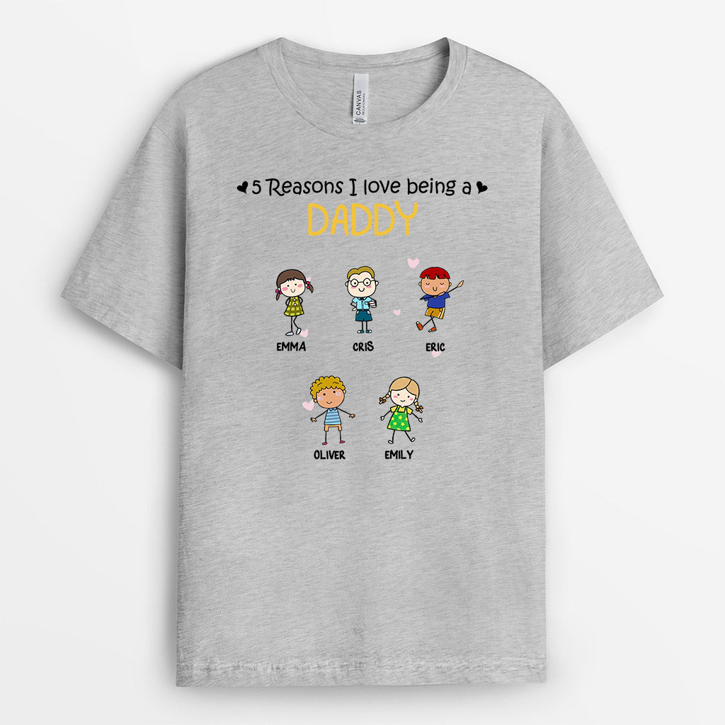 0163AUS2 Personalized T shirts gifts Kid Grandpa Dad