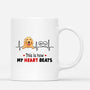0173M207CUS1 Personalized Mug Gifts Dog Lovers Heart Beats