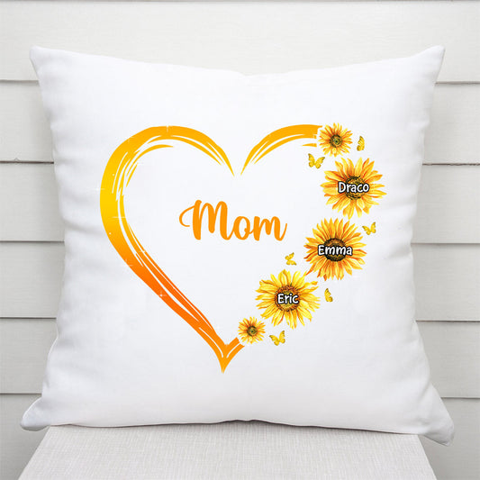 0192P10AUS2 Customized Pillows Presents Sunflower Grandma Mom Heart