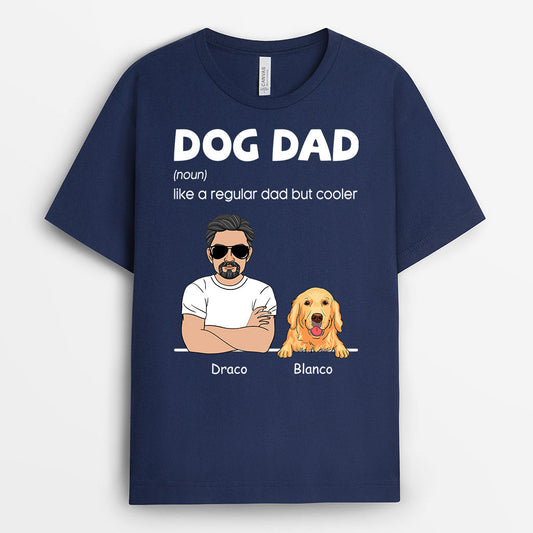 0218A158CUS2 Personalized T shirts Presents Dog Grandpa Dad Dog