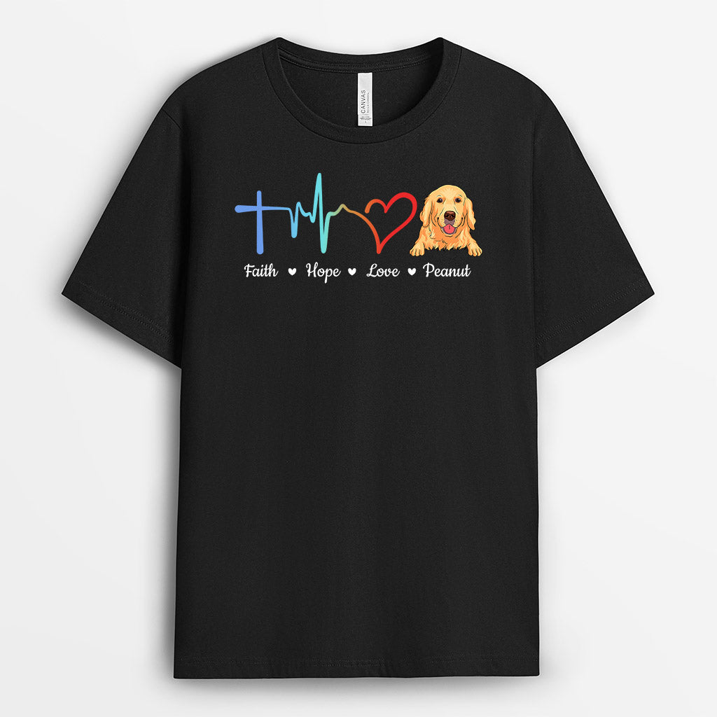 0225A157CUS1 Personalized T shirts presents Dog Lovers Heart Beats
