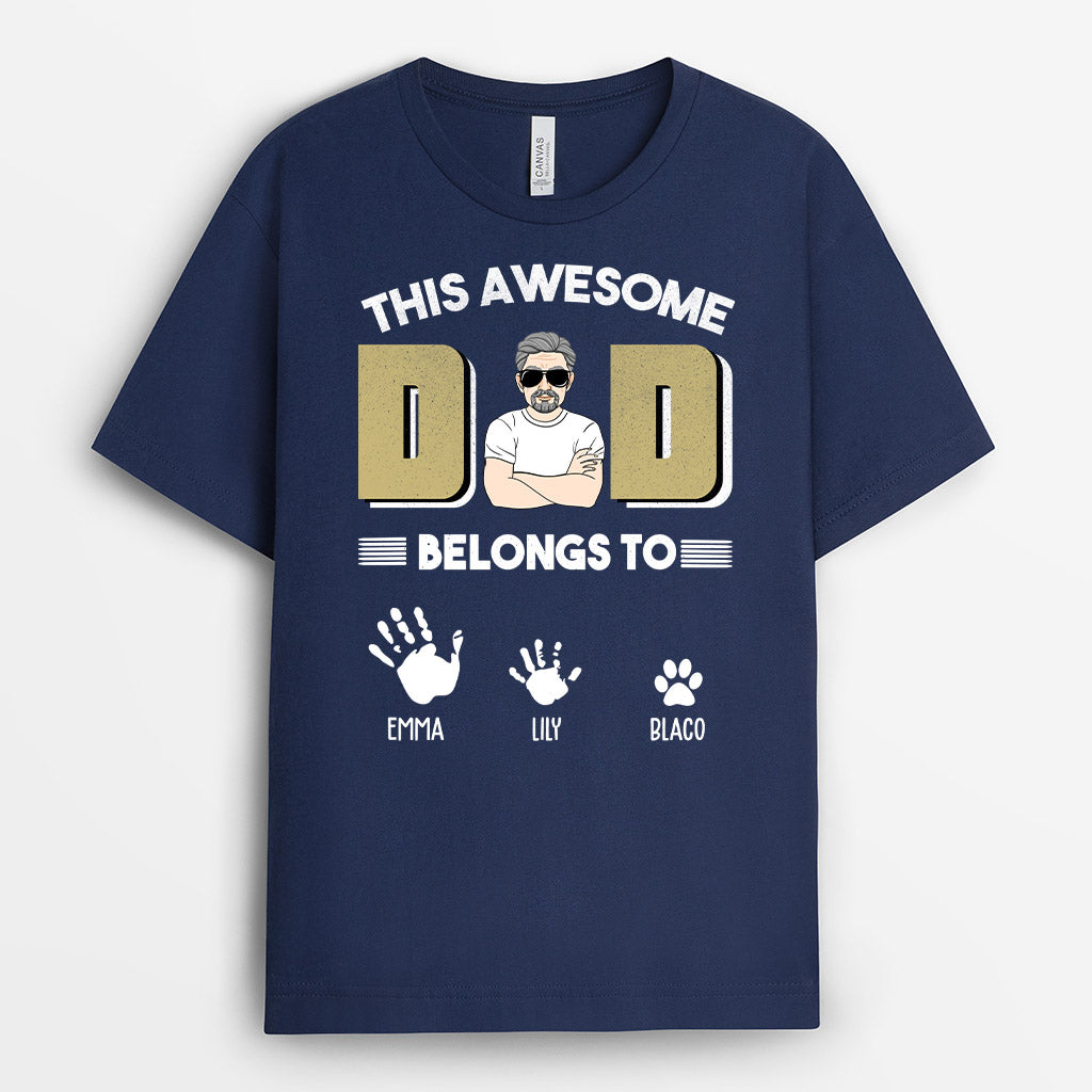 0256A140BUK2 Personalised T shirts gifts Man Grandpa Dad Text