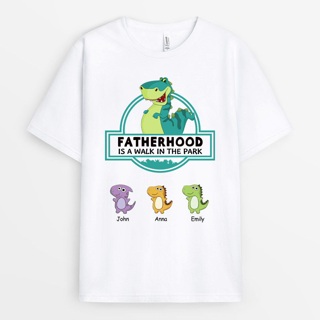 0258A107BUS1 Personalized T shirts presents Dinosaur Grandpa Dad Park