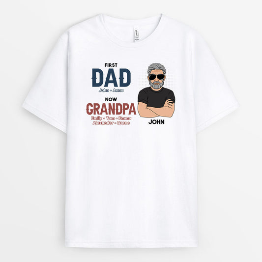 0259A148BUS1 Customized T shirts  Man Grandpa Dad Text