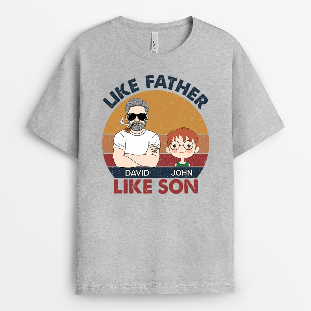 0260A948BUS1 Personalized T shirts presents Kid Dad Grandpa