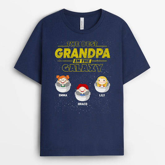 0261A140AUS2 Personalized T shirts gifts Kid Grandpa Dad Galaxy