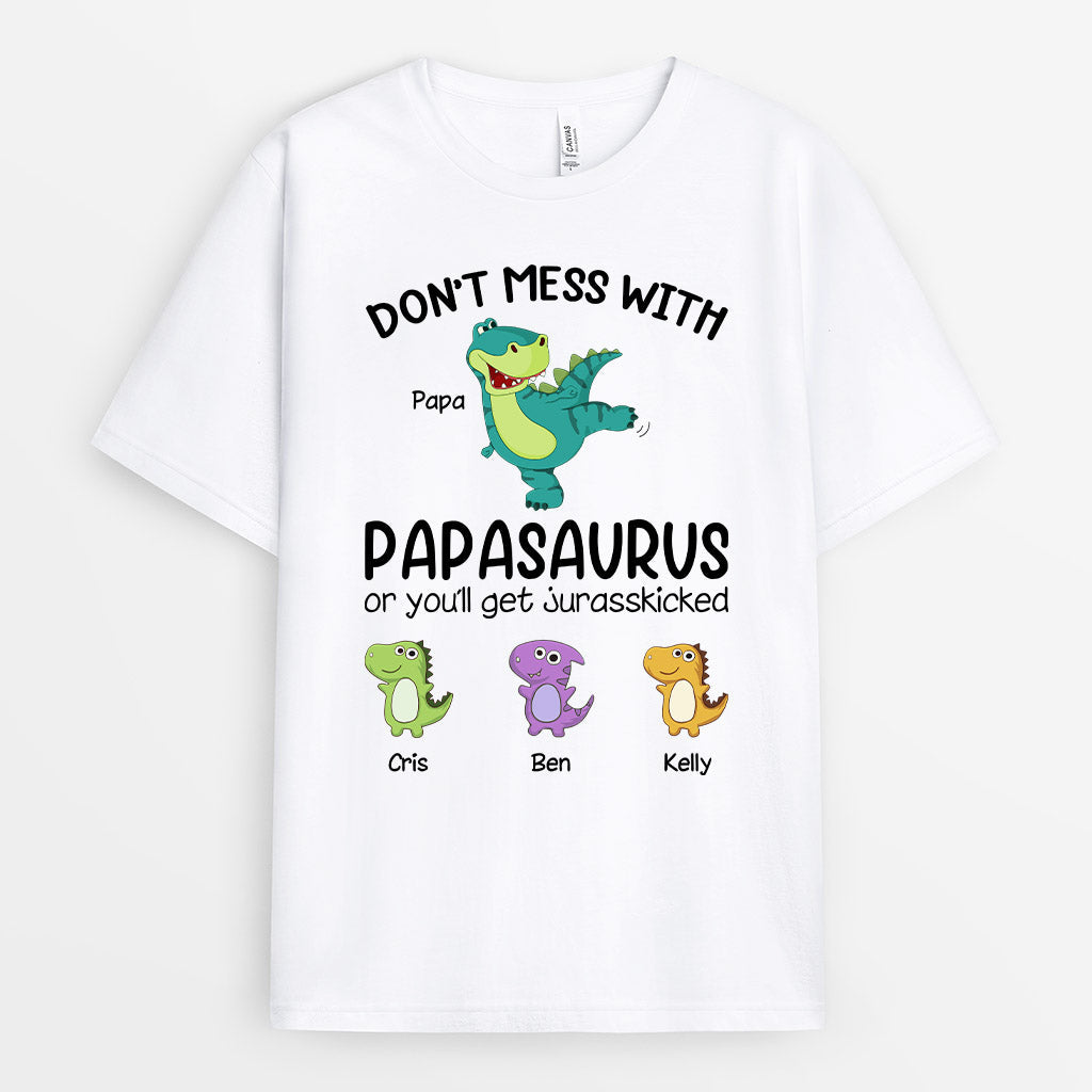 0274A240BUS1 Customized T shirts presents Dinosaur Grandpa Dad