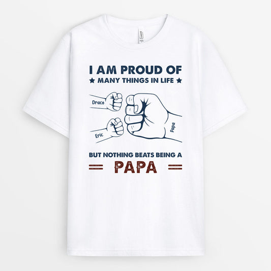 0294A108BUS1 Personalized T shirts gifts Fist Grandpa Dad