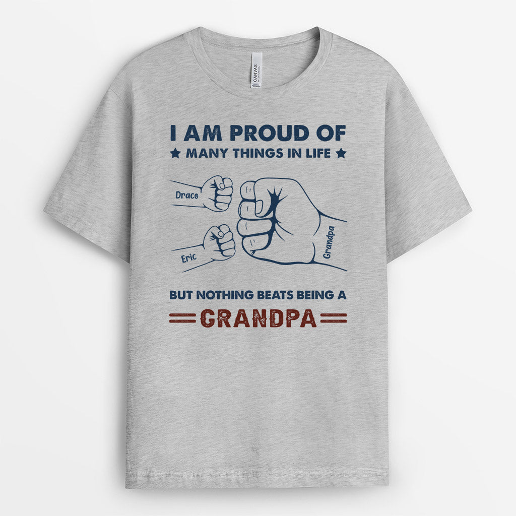 0294A108BUS2 Customized T shirts presents Fist Grandpa Dad
