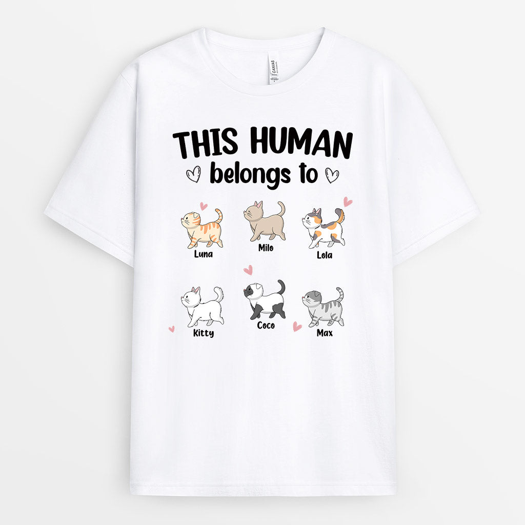 0304A168DUS1 Customized T shirts gifts Cat Lovers Text