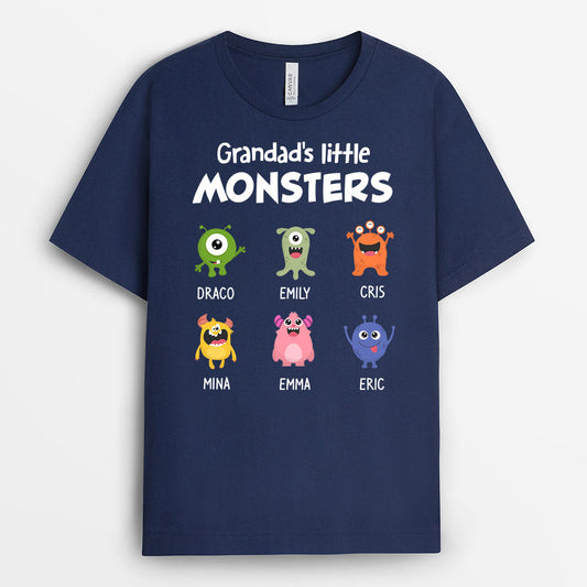 0308A268BUS1 Customized T shirts presents Monster Grandpa Dad Papa