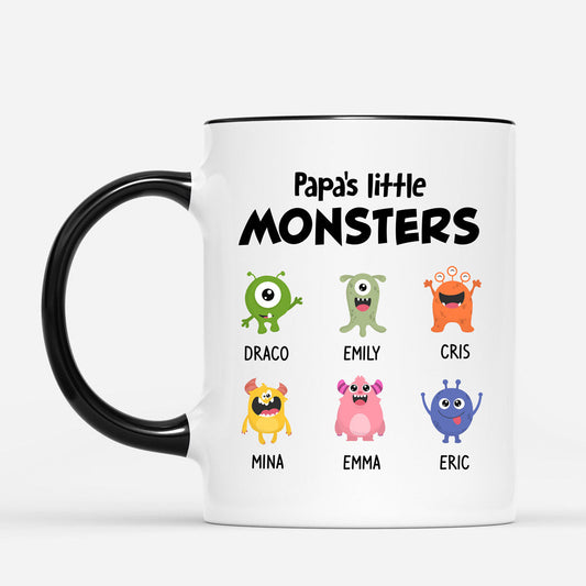 0308M268BUS2 Personalized Mug Gifts Monster Papa Grandpa