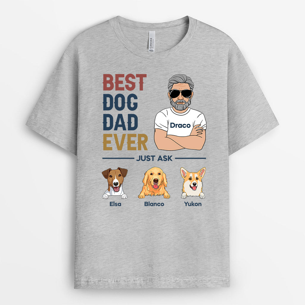 0309A108CUS2 Personalized T shirts presents Man Dog Lovers