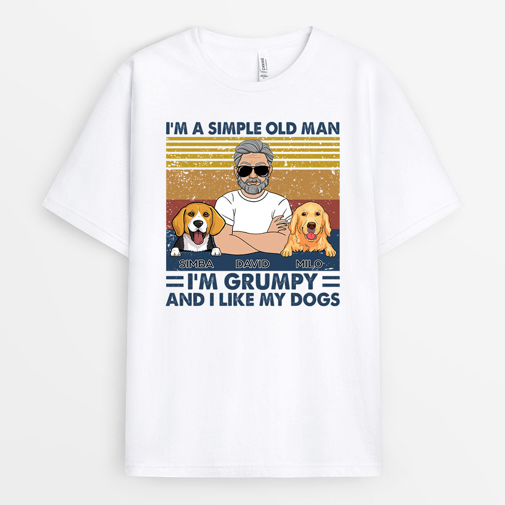 0314A908CUS1 Customized T shirts presents Man Dog Lovers