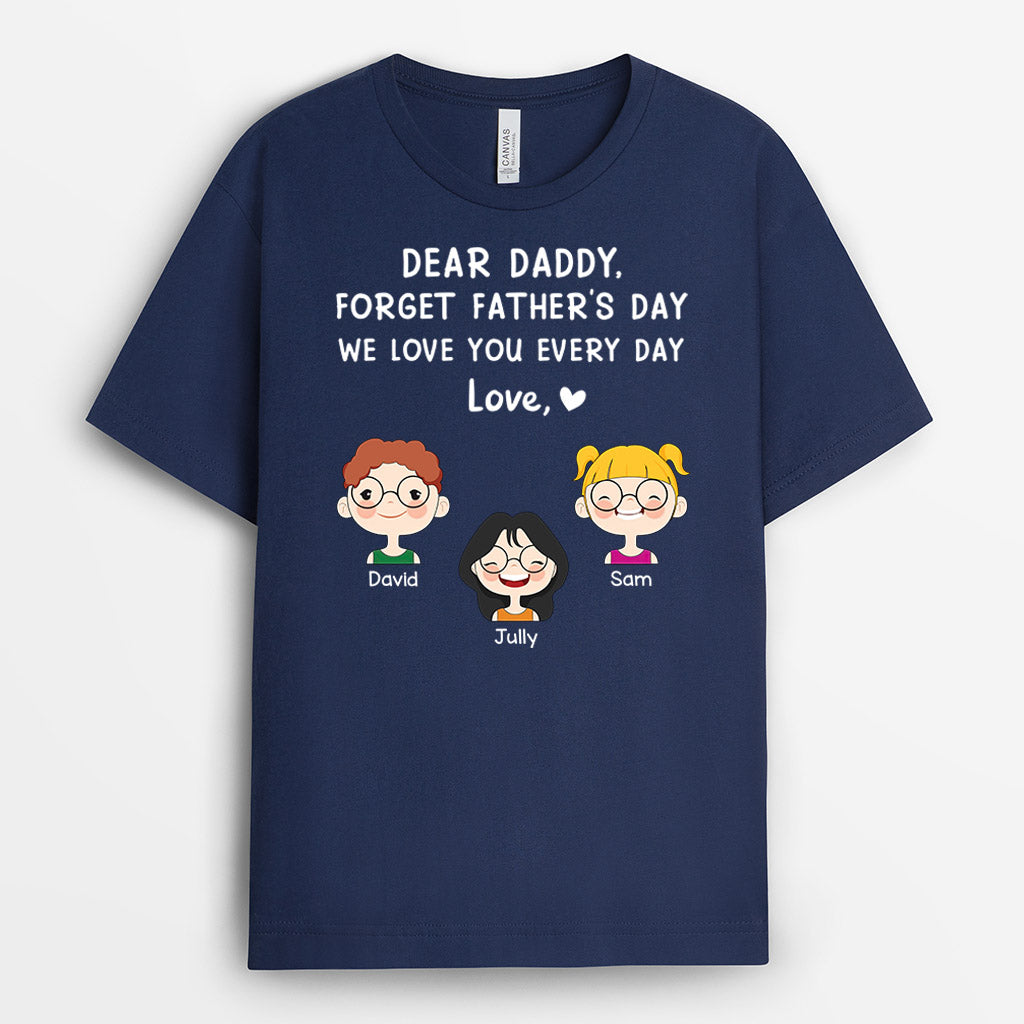 0315A947BUS1 Personalized T shirts presents Kid Grandpa Dad