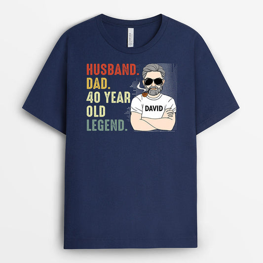 0326A948BUS2 Personalized T shirts presents Man Grandpa Dad Text