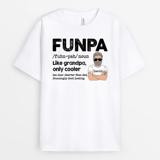 0344A008BUS2 Personalized T shirts presents Man Grandpa Dad