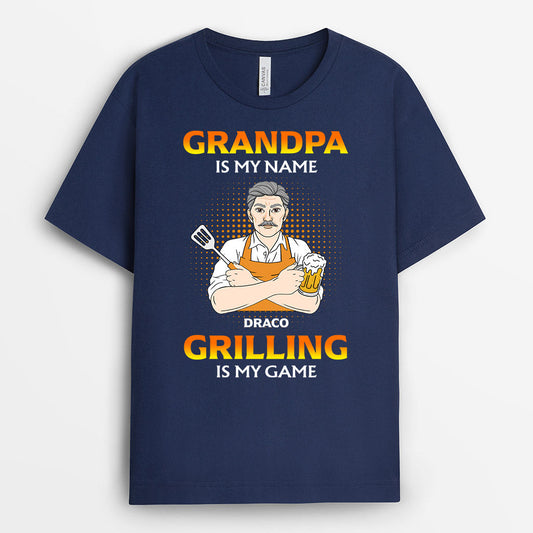 0355AUS2 Personalized T shirts presents Man Grandpa Dad