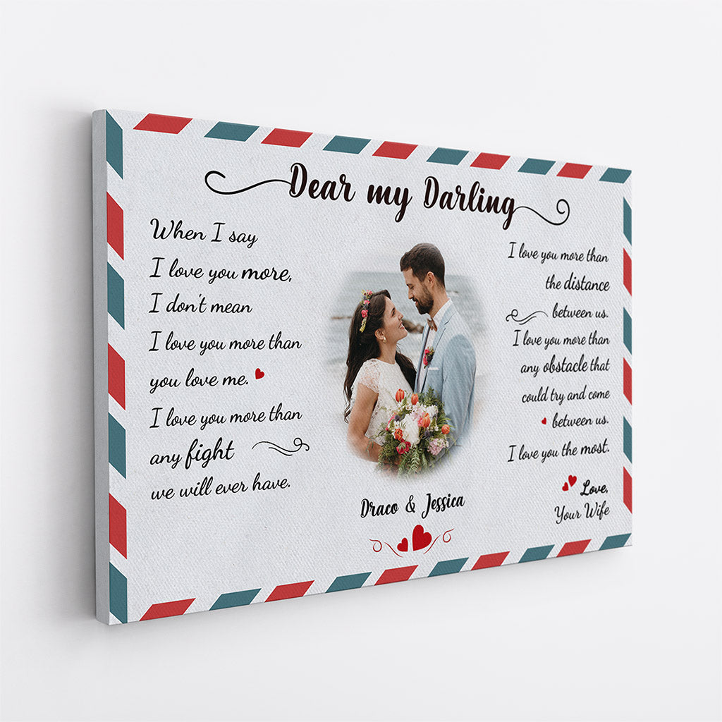 0376C150GUS1 Personalized Canvas Gifts  Couples Lovers Letter