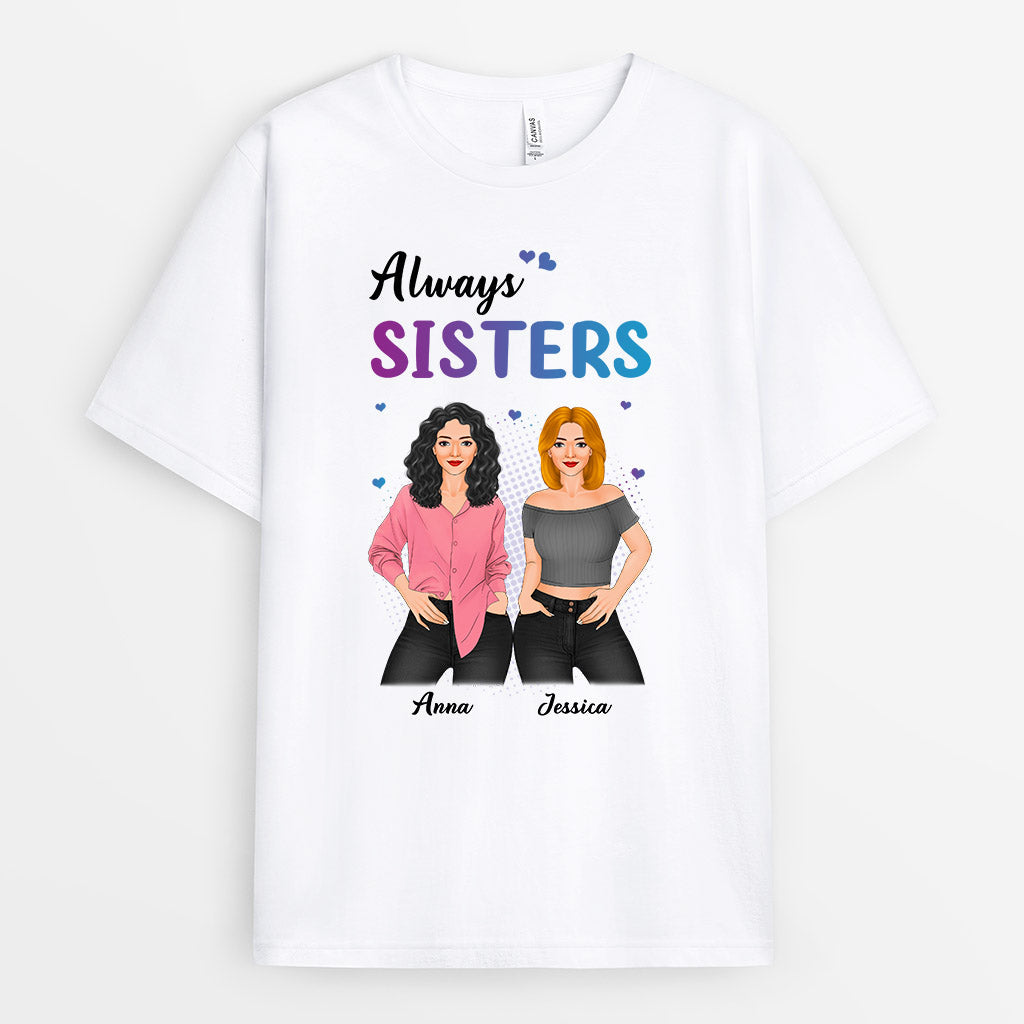 0379AUS2 Personalized T shirts Gifts Sisters Besties