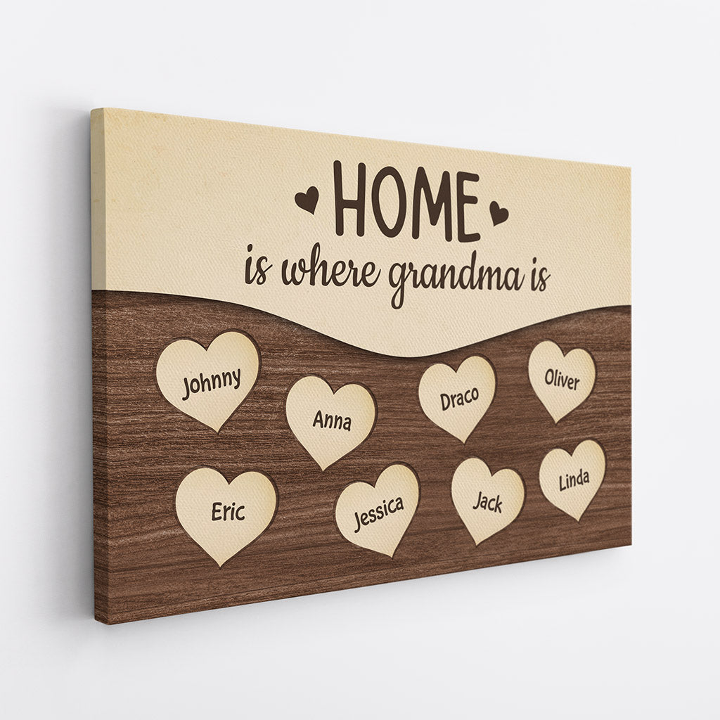 0380CUS2 Personalized Canvas Gifts House Mom Grandma