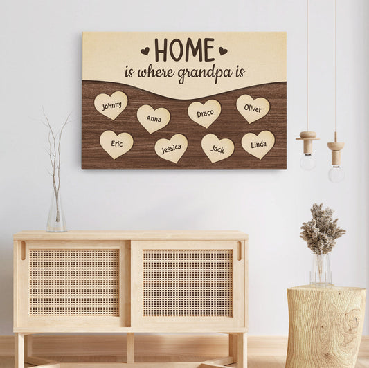 0380CUS3 Personalized Canvas Gifts House Mom Grandma