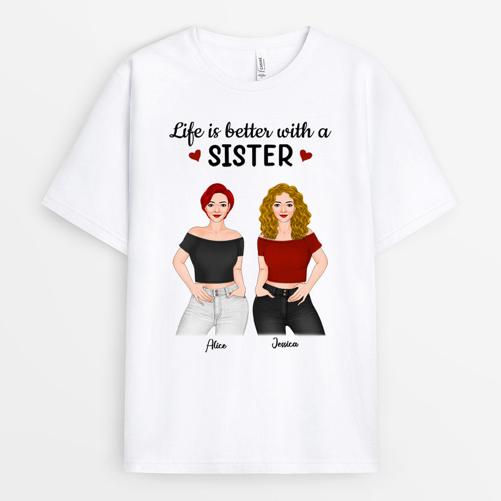 0382AUS1 Personalized T shirts Gifts Sisters Besties