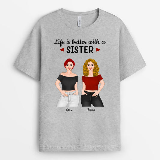 0382AUS2 Personalized T shirts Gifts Sisters Besties