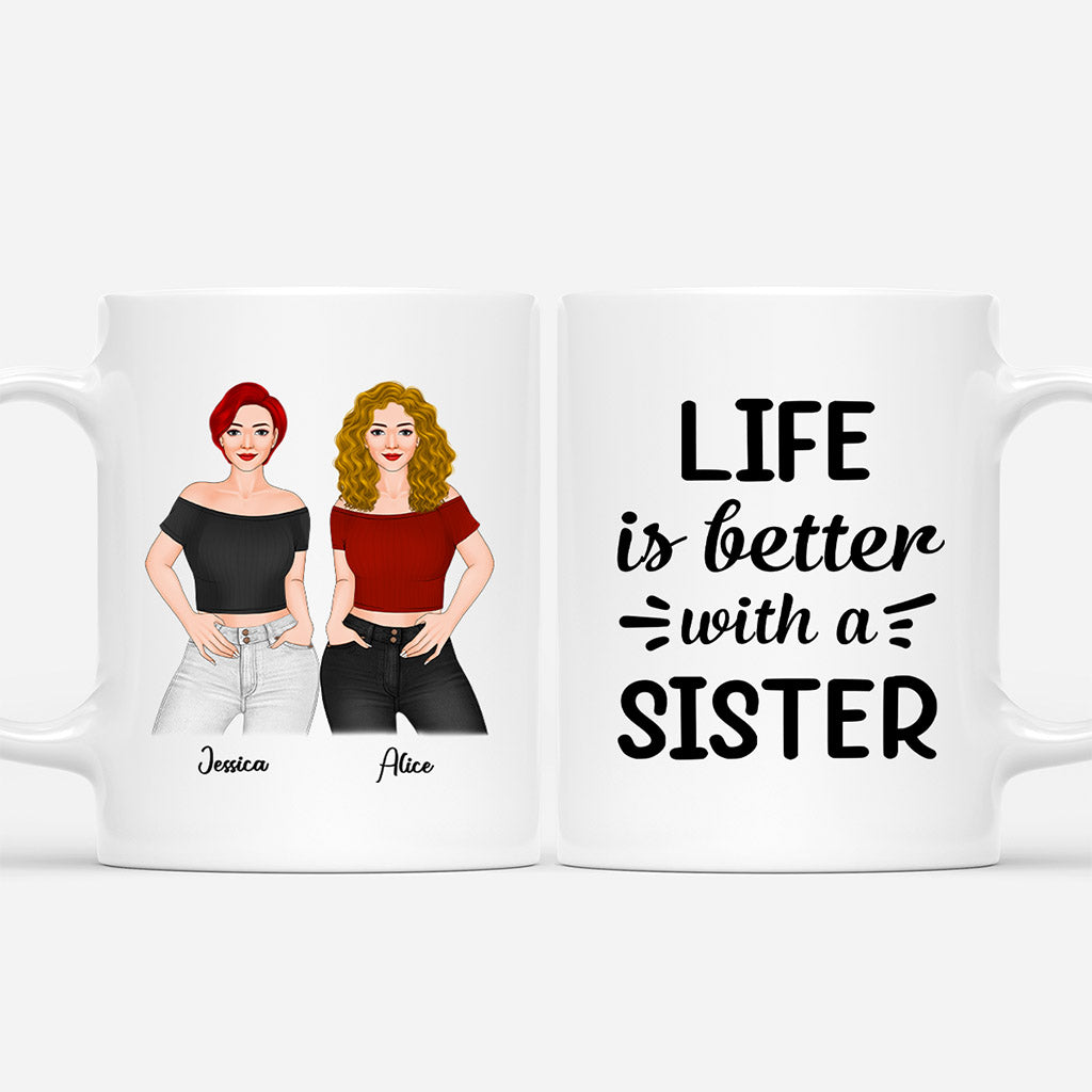 0382M207EUS3 Personalized Mug Gifts Woman Besties Text