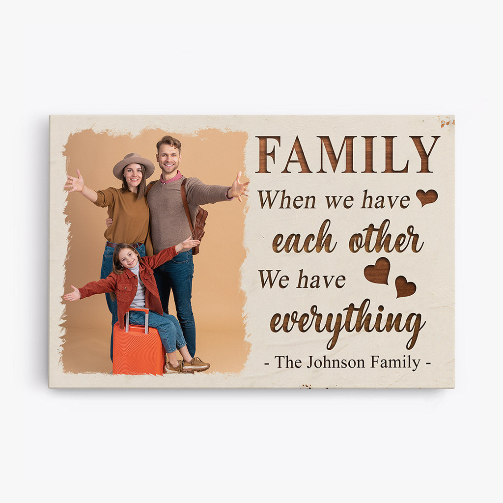 0385C150IUS1 Personalized Canvas Gifts  Family Photo Text