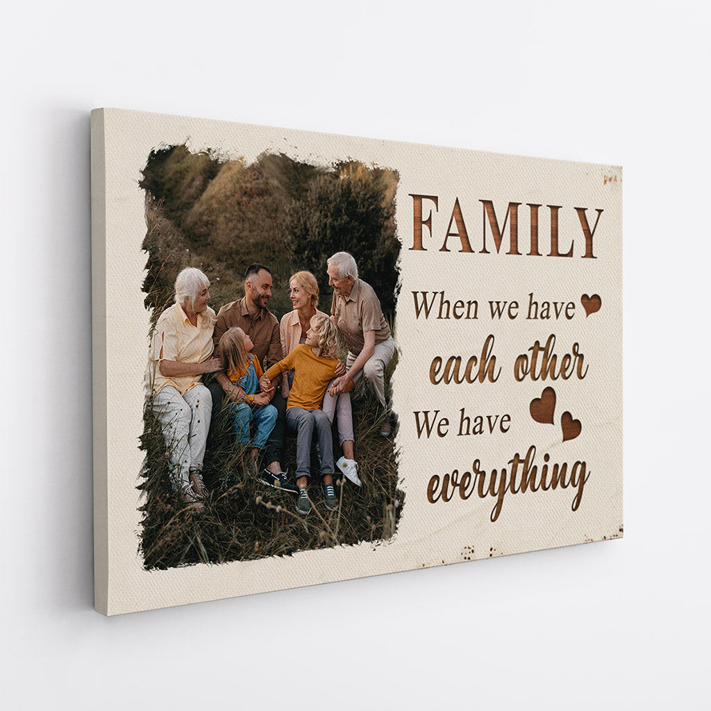 0385C150IUS2 Personalized Canvas Presents  Family Photo Text