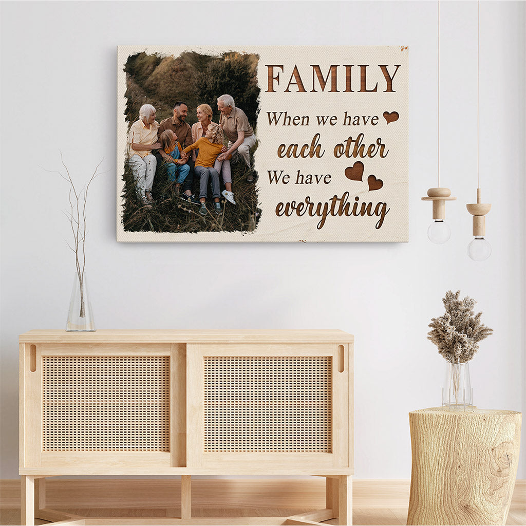 0385C150IUS3 Customized Canvas Gifts  Family Photo Text