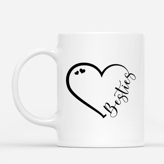 0388M147FUS2 Customized Mug Presents  Besties Heart
