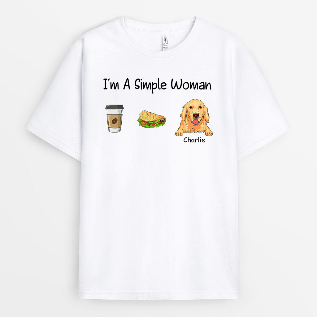 0408A238CUS1 Customized T shirts presents Dogs Grandma Mom Food